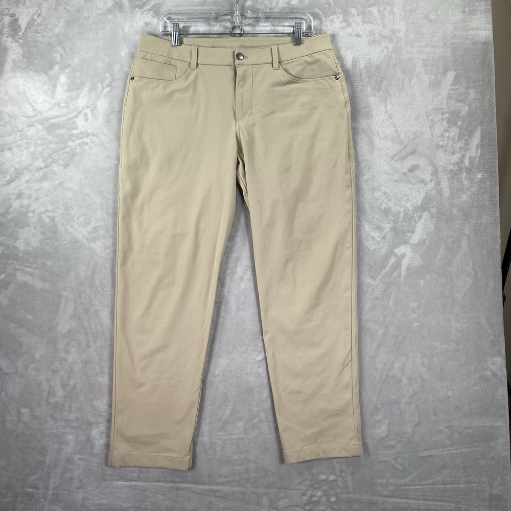 Lululemon Pants Mens 34x28 ABC Classic Fit Chino Performance Stretch Modern Tan
